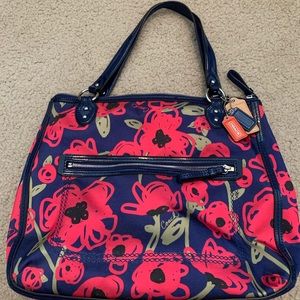 Flowered coach purse